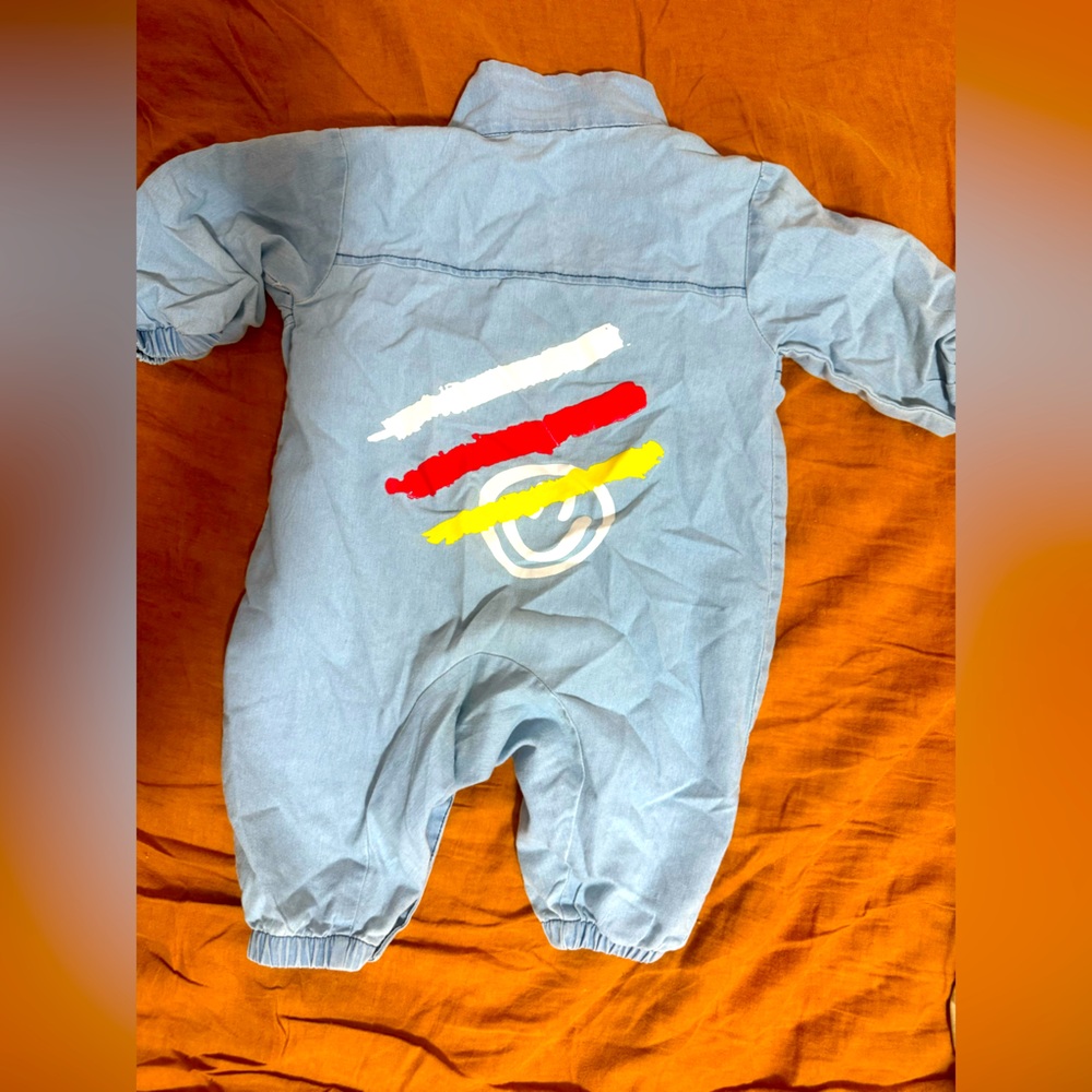 Jampsuit soft denim cotton 6-12m